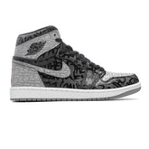 1 Hi OG "Rebellionaire" - Black/White/Particle Grey