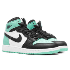 1 Retro High OG (GS) - White/Black/Green Glow