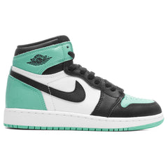 1 Retro High OG (GS) - White/Black/Green Glow
