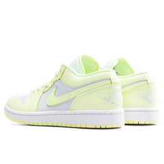 Women's 1 Low - Pure Platinum/Citron Tint/White