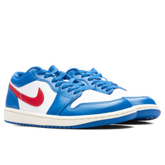 Women's 1 Low - Sport Blue/Gym Red/White