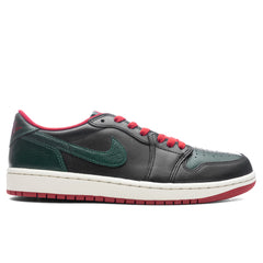 Women's 1 Low OG - Black/Gorge Green/Varsity Red