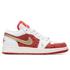 1 Low SE (GS) - White/Metallic Gold/University Red