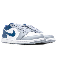 Women's 1 Low - Stealth/French Blue/White