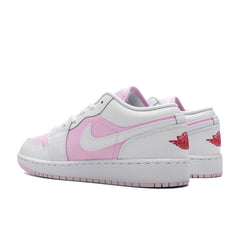 1 Low (GS) - Pink Foam/White/Fire Red