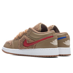 1 Low (GS) - DK Driftwood/Racer Blue/Pink Salt