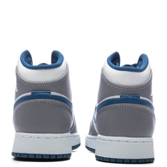 1 Mid (GS) - Cement Grey/White/True Blue