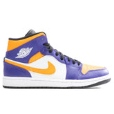 1 Mid Lakers - Dark Concord/Taxi/White/Black