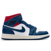 Women's 1 Mid - White/French Blue/Gym Red