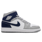 1 Mid - White/Midnight Navy/Wolf Grey