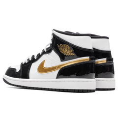 1 Mid SE - Black/Metallic Gold/White