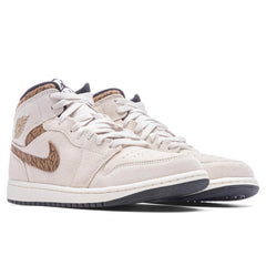 1 Mid SE - Light Orewood Brown/Metallic Gold/White