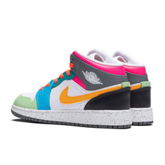 1 Mid SE (GS) - White/Taxi/Dark Shadow/Hyper Pink