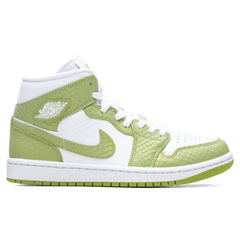 Women's 1 Mid SE - White/Vivid Green/White