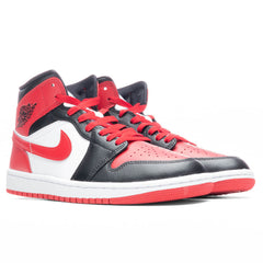 Women's 1 Mid - Black/Gym Red/White
