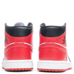 Women's 1 Mid - Black/Gym Red/White