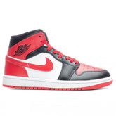 Women's 1 Mid - Black/Gym Red/White