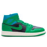 Women's 1 Mid - Black/Lucky Green/Aquatone