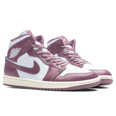 Women's 1 Mid - Pure Platinum/Sky J Mauve/Sail