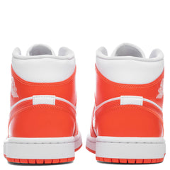 Women's 1 Mid - White/Habanero Red/White