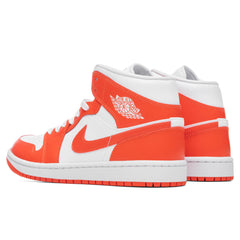 Women's 1 Mid - White/Habanero Red/White
