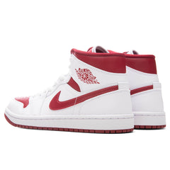 Women's 1 Mid - White/Pomegranate
