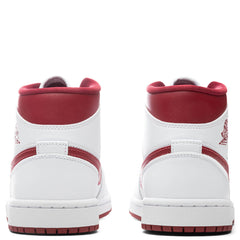 Women's 1 Mid - White/Pomegranate