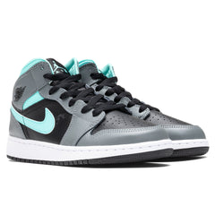 1 Mid (GS) - Black/Aurora Green/Smoke Grey