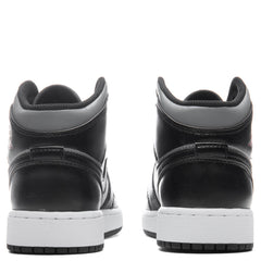 1 Mid (GS) - Black/Gym Red/Particle Grey