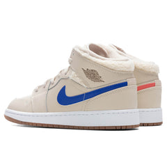1 Mid (GS) - Pearl White/Racer Blue/DK Driftwood