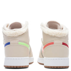 1 Mid (GS) - Pearl White/Racer Blue/DK Driftwood