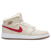 1 Mid (GS) - Pearl White/Racer Blue/DK Driftwood