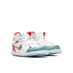 1 Mid (TD) - White/Metallic Gold/University Red