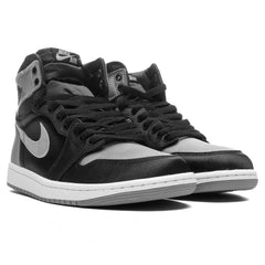 Women's 1 Retro High OG 'Satin Shadow' - Black/Medium Grey/White