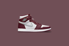 1 Retro High OG - Bordeaux/Metallic Silver/White