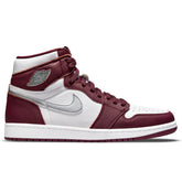 1 Retro High OG - Bordeaux/Metallic Silver/White