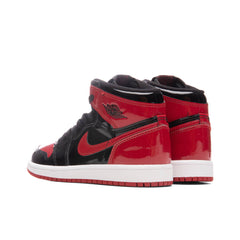 1 Retro High OG (PS) 'Patent Bred' - Black/Varsity Red/White
