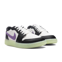 1 Retro Low OG (GS) - Black/Black Raspberry/Volt Tint