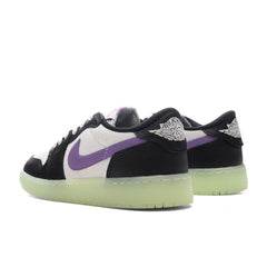 1 Retro Low OG (GS) - Black/Black Raspberry/Volt Tint