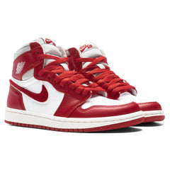 Women's 1 Retro High OG 'Varsity Red' - Light Iron Ore/Varsity Red/Sail