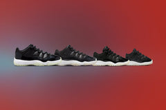 11 Retro Low '72-10' - Black/Gym Red/White