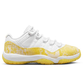 Women's 11 Retro Low Yellow Snakeskin - White/Tour Yellow/Sail
