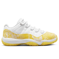 Women's 11 Retro Low Yellow Snakeskin - White/Tour Yellow/Sail