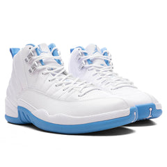 12 Retro 'Melo' - White/University Blue/Metallic Silver