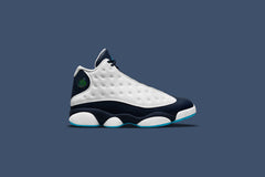 13 Retro 'Obsidian' - White/Dark Powder Blue