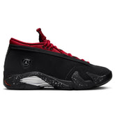 Women's 14 Retro Low 'Red Lipstick' - Black/Gym Red/Metallic Silver