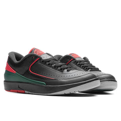 2 Retro Low 'Christmas' - Black/Fire Red/Cement Grey