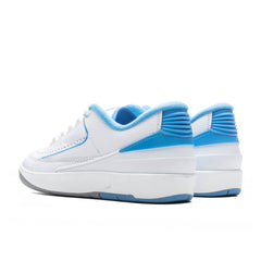 2 Retro Low (GS) - White/University Blue/Cement Grey