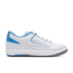 2 Retro Low (GS) - White/University Blue/Cement Grey