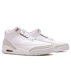 3 Retro 'Pure Money' - White/Metallic Silver